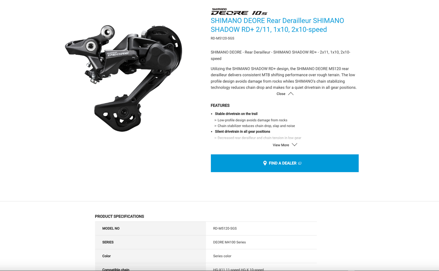 JGbike Compatible 10 Speed MTB 4pc groupset for Shimano Deore M4100: Right Shift Lever,Long cage Rear Derailleur, 11-42T Cassette or 11-46T Cassette, KMC X10 Chain