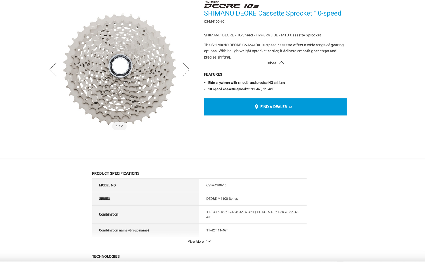 JGbike Compatible 10 Speed MTB 4pc groupset for Shimano Deore M4100: Right Shift Lever,Long cage Rear Derailleur, 11-42T Cassette or 11-46T Cassette, KMC X10 Chain