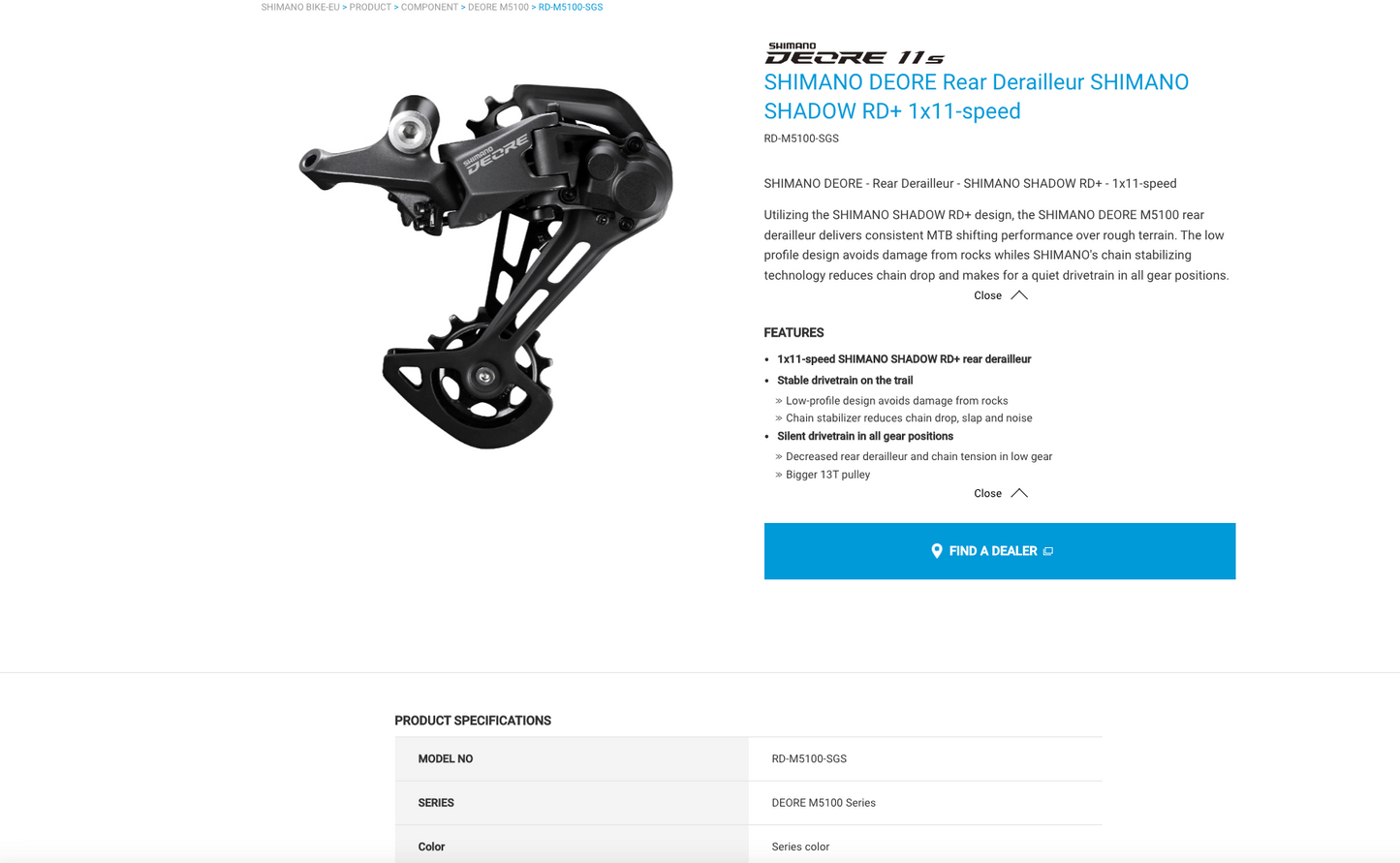 JGbike Compatible MTB groupset for Shimano M5100 11 Speed shifters & Rear Derailleur, KMC X11 Chain, RD-M5100SGS
