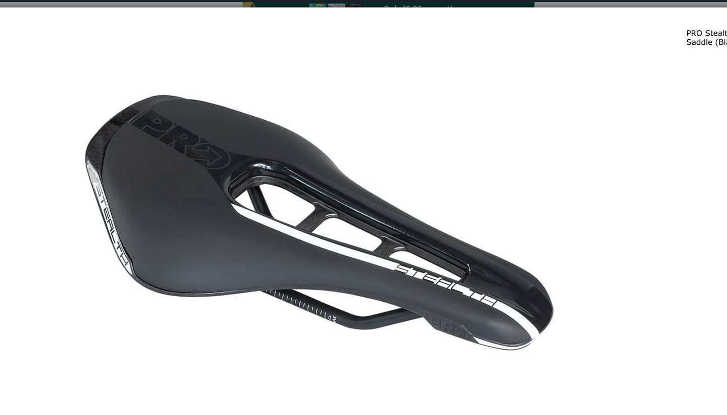 PRO Stealth Road Bicycle Saddle (Black - 152mm)