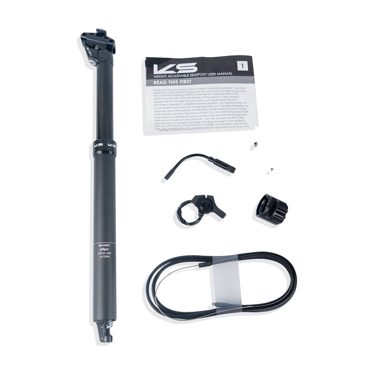 KS Kind Shock Remote Dropper Seatpost 125mm 150mm 170mm e10r e10i e20R Rage-i EXaform 900i 27.2mm 30.9mm 31.6mm