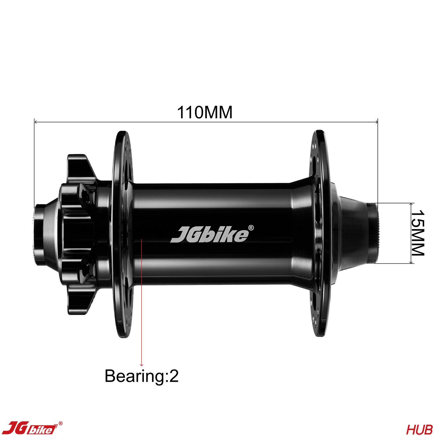 JGbike MTB V2 Hubs, 6 Pawls, 57 Teeth, 114 Points Engagement, 32H for 6 Bolts Disc Brake, Compatible for Shimano HG MS and Sram XD Driver Body, 8 9 10 11 12 Speed