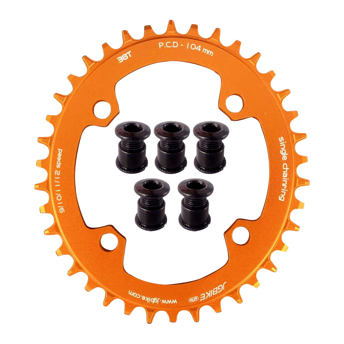 JGbike Round Oval Chainring 104mm BCD Narrow Wide for 8 9 10 11 12 Speed MTB XC Trail Mountain Bike Bicycle