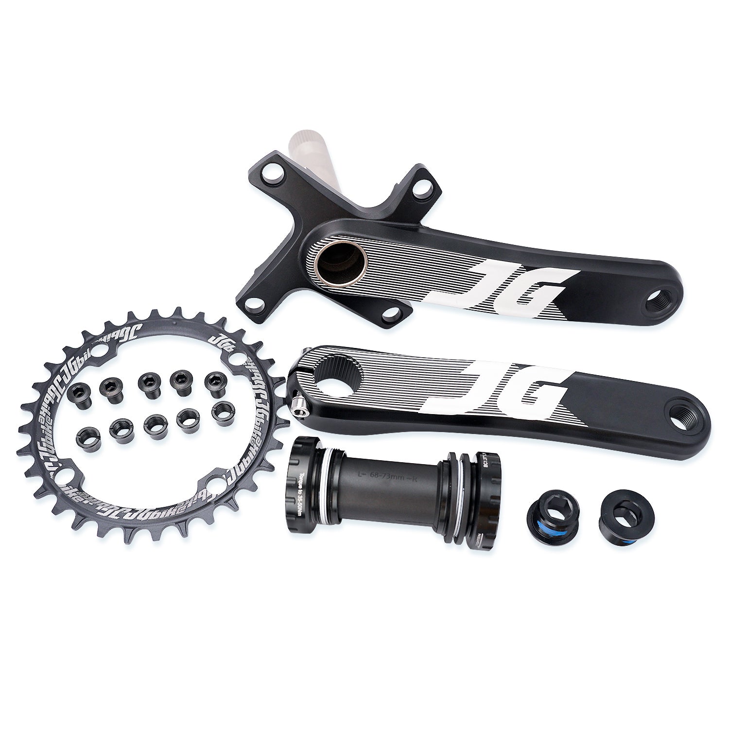 JGbike FULL CNC Mountain Bike Crankset 68/73 BB 170mm 104 BCD with Cha